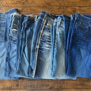 Western Jean Bundle Ariat Cowgirl Tuff Silver Size 16 Bootcut (6)